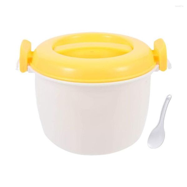 Doppie caldaie Utensili Cucina Pentola Fornello Scatola portatile Microonde in plastica Bento Piroscafo I9i0 Contenitore per cottura a vapore Tazza Riso Cibo Cooki Pranzo