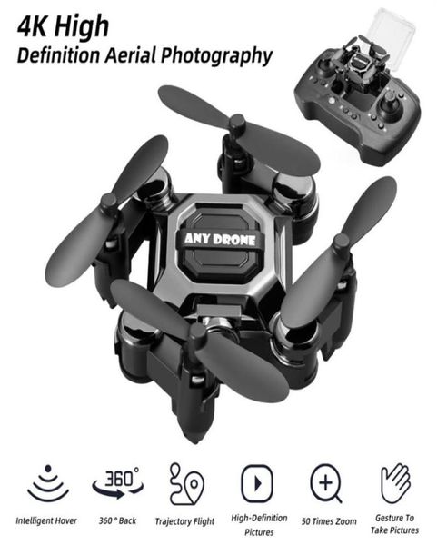 Drone de armazenamento dobrável 50x Zoom 4k Profesional Mini Quadcopter com câmera pequena UAV Pografia aérea HD Drones Smart Hover Long Sta1303788