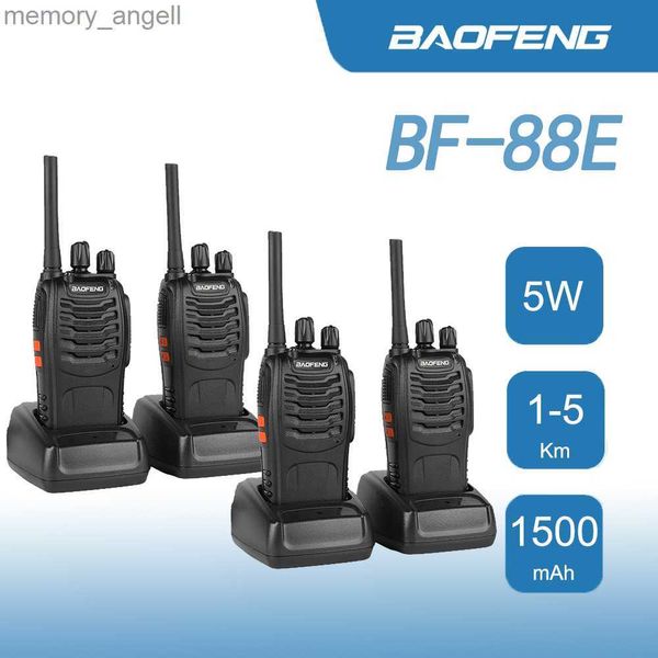 Walkie Talkie Baofeng BF-88E Walkie Talkie 4 Unidades / Pacote PMR Frequência Europeia Exterior Hotel Interno Interfone Portátil Sem Fio HKD230925