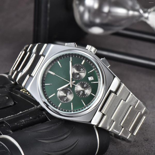 Relógios de pulso de luxo marca original relógios para homens bom multifuncional quartzo data automática cronógrafo diário impermeável top como relógios