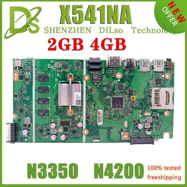 Placas-mãe KEFU PLACA X541NA Mainboard é para ASUS VivoBook Max D541N X541N Laptop Motherboard com N3350 N3450 / N4200 CPU 2GB / 4GB-RAM 230925