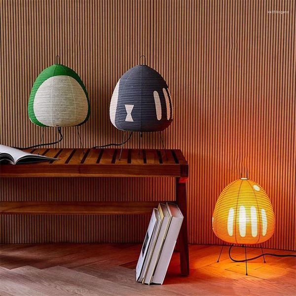 Tischlampen Noguchi Lampe Moderne japanische Reis LED minimalistisch für Bar Wohnzimmer Studie Dekor Indoor Home Akari Licht