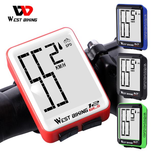 Computer da bicicletta WEST BIKING Computer multifunzione LED Digitale MTB Tachimetro per bicicletta Contachilometri ciclismo wireless Cronometro 230925