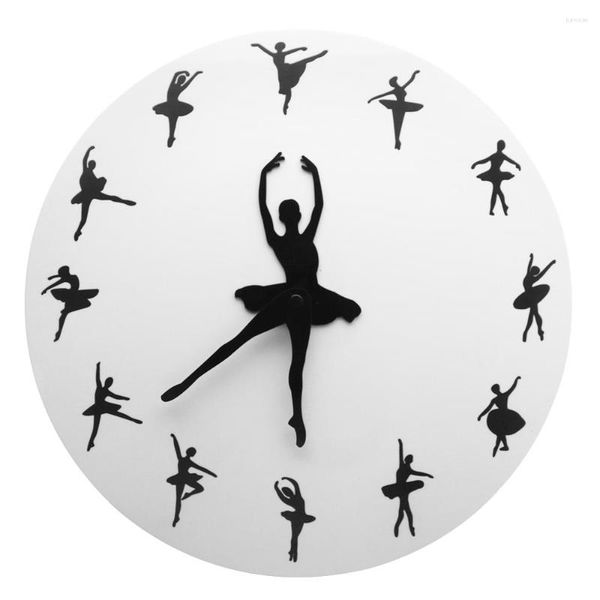 Relógios de parede balé dança tempo relógio bailarina dançarino relógio decorativo mãos especiais meninas decoração do quarto dançarinos presente