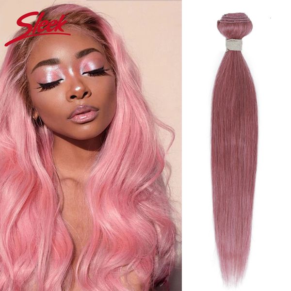 Haar-Bulks, brasilianisches Haar, gerade, rosafarbene Haarbündel, glatt, natürlich, seidig, für Schwarz, Deal 230923