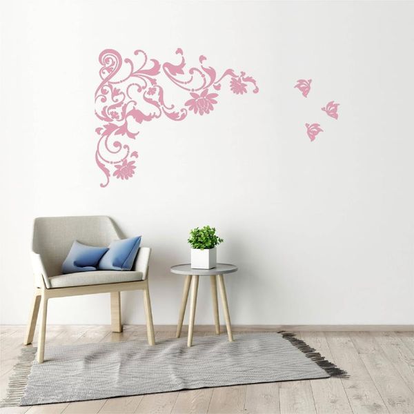 Adesivos de parede Linda árvore de berçário decalque crianças quarto ramo beautyfly vinilos paredes diy design moderno arte mural dw7810