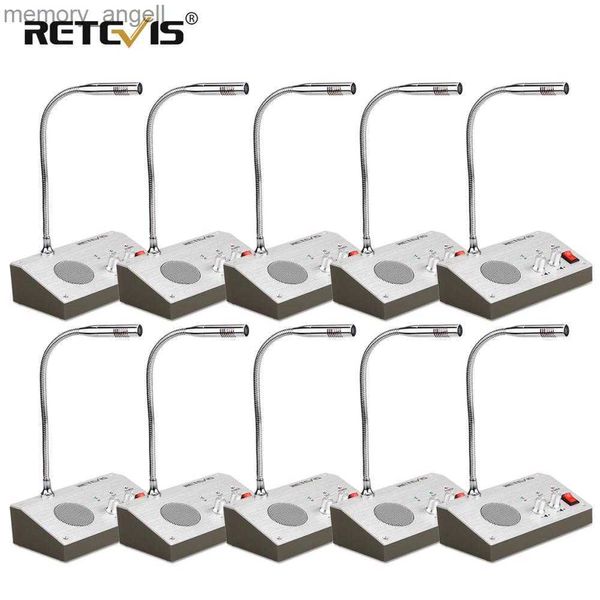 Walkie Talkie 10pcs Retevis RT-9908 Contador de janela de dupla via Interfone Interfone Alto-falante de janela para estação bancária Janela de segurança de loja de negócios HKD230925