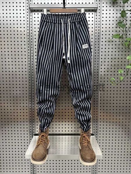 Erkekler Pantolon Çizgili Jogger Sweetpants Erkek Harajuku Hip Hop Sokak Giyim Popüler Benzersiz Harem Pantolon Yüksek Kaliteli Marka Pantolonları J230926