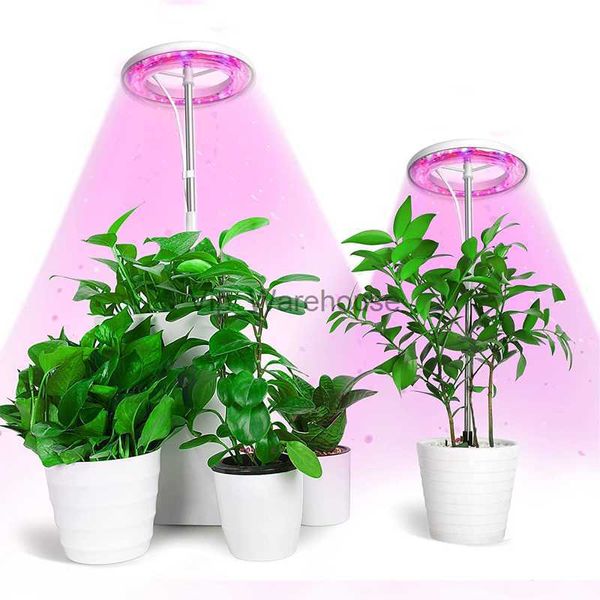 Luzes de crescimento LED luz de crescimento para plantas de interior 4000K Full Spectrum Plant Growing Lamp com vermelho azul LED luz de planta regulável com temporizador 3/9/12H YQ230926