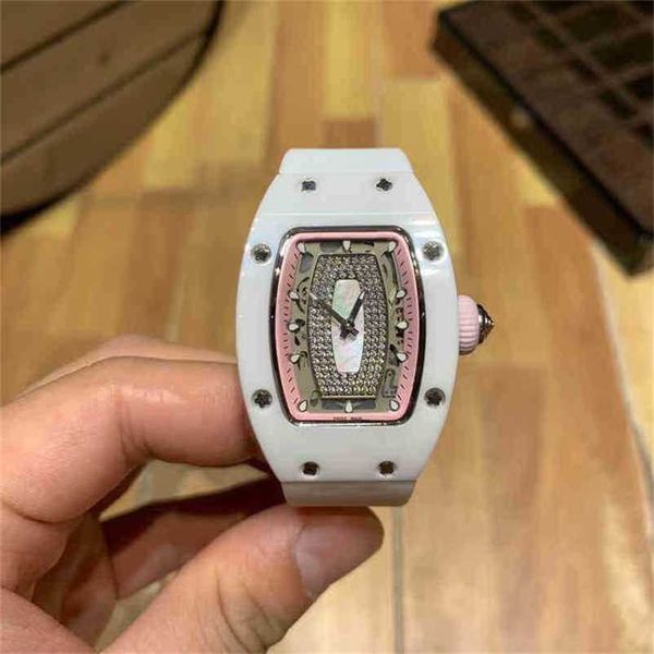 Bbr Factory RichasMille Designer-Uhr, mechanisch, personalisierbar, weiße Lippe, Keramik, Damen, vielseitig, klein, modische Atmosphäre, schöne Flut Z8EB