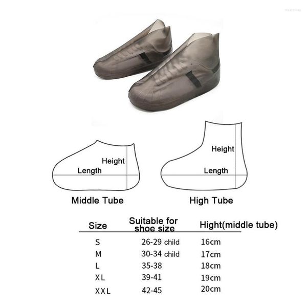 Capatos de chuva 2/3/5 1 par tpu reutilizável Sapatos de chuva à prova d'água Tampa