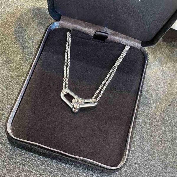 Colares de pingente colar para mulheres colares para mujer collier femme gargantilha prata 925 original prata esterlina hardwear collane 234r