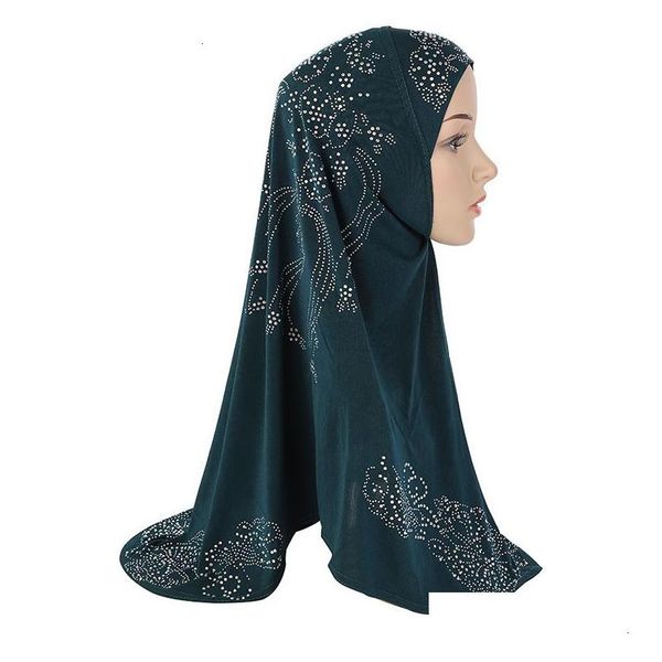 Hijab Yyz7 Istantaneo Hijab Pesante Cristallo Linea Trapano Per Le Donne Velo Moda Musulmana Islam Cap Sciarpa Foulard Consegna di Goccia Accessori H Dhrw4