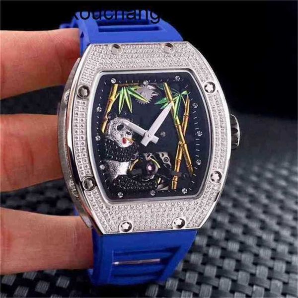 Milles Orologio Automatico SuperClone KV Factory Uomo Nero Grigio Panda IcedFibra di carbonio zaffiro Spedito da FedexM1DMC0EE