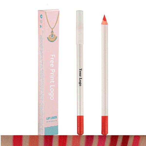 Lippenstift Großhandel Lip Liner Pencil Private Label Vegan Red Matte Waterproof Lipliner Grausamkeitsfreie cremige Kosmetikprodukte 230925