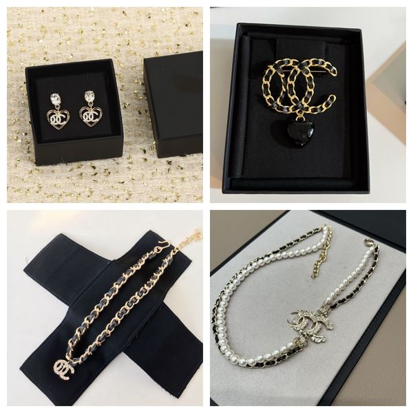 Neue modische Top-Designer-Perlenhalsketten für Frauen, niedliche Perlenohrringe, handgefertigtes Perlenkettenarmband, alltäglicher Luxusschmuck, Geschenk