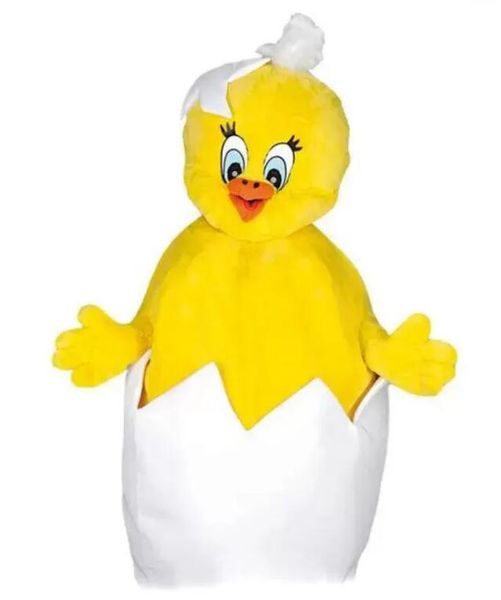 2024 Rabatt Fabrikverkauf Küken Huhn Maskottchen Maskottchen Kostüm Kostüme für Erwachsene Weihnachten Halloween Outfit Kostümanzug