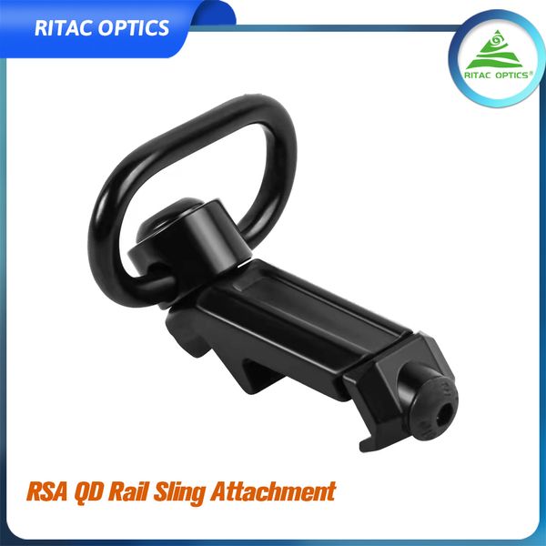 Rsa tático qd ferroviário sling acessório desanexação rápida sling adaptador de montagem giratória rifle airsoft arma acessórios 1.25 Polegada adaptador