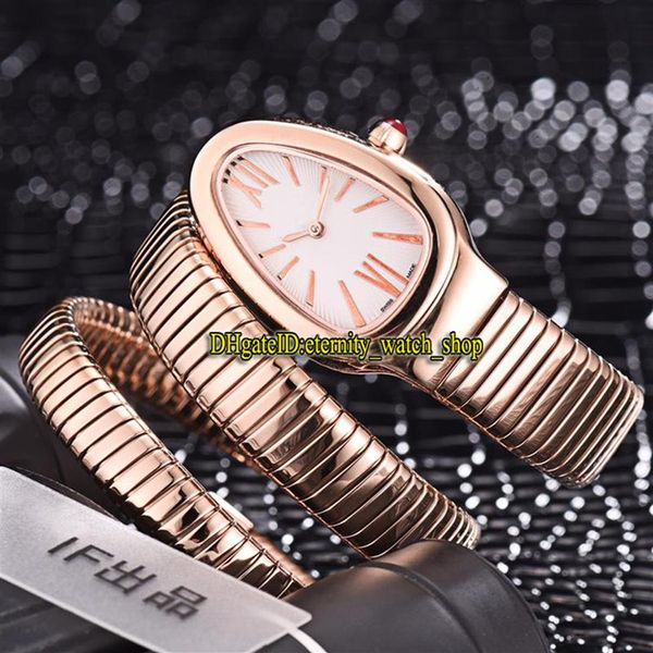 eternity 8 colori economici di alta qualità 103002 quadrante bianco orologio svizzero al quarzo da donna cassa in oro rosa braccialetto a doppio anello Fashion Lady W285n