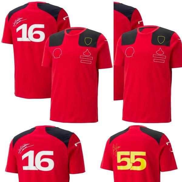 T-shirt formula 16 55 F1 F1 MOTOSPORT Team Mens Red Thirts Short Short Summer Tee Jersey per gli appassionati di corse