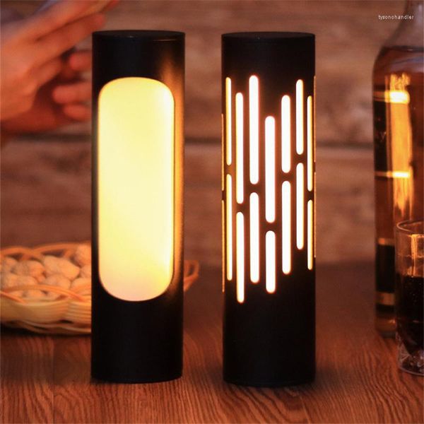 Nachtlichter, LED-Ladelicht, Vintage-Barlampen im Freien, KTV-Raumdekoration, Schreibtischlampe, Atmosphäre, Schlafzimmer, Nachttisch, Flamme, Weihnachtsgeschenk