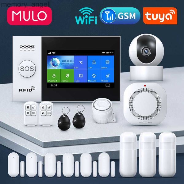 Системы сигнализации MULO PG107 Беспроводная противоугонная система Wi-Fi для домашнего бизнеса SMS-приложение с дистанционным управлением Охранная сигнализация DIY Kit Tuya Smart Life YQ230926