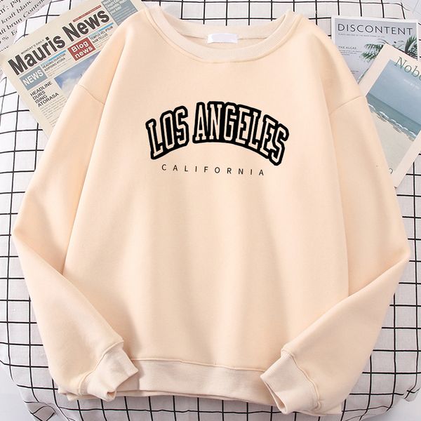 Felpe con cappuccio da donna Felpe Los Angeles California City Felpa streetwear per le donne Abbigliamento ampio oversize Personalità con stampa di lettere morbide Felpe con cappuccio 230926