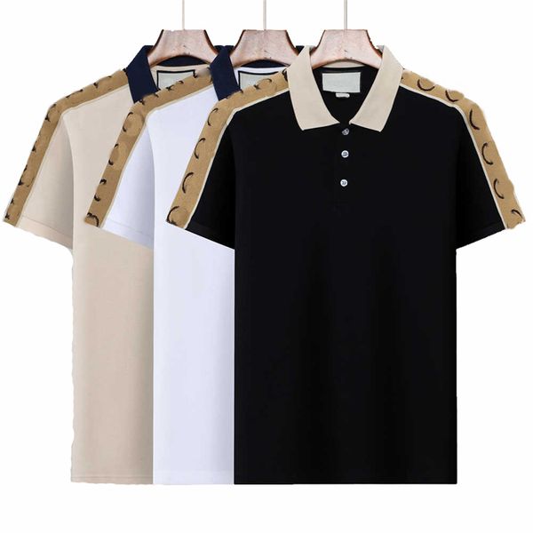 Alta Qualidade Homens T-shirt Designer Polo Camisas de Verão High Street Bordado Pequeno Cavalo Crocodilo Impressão Roupas Mens Marca Polo Camisa Tamanho M-3XL