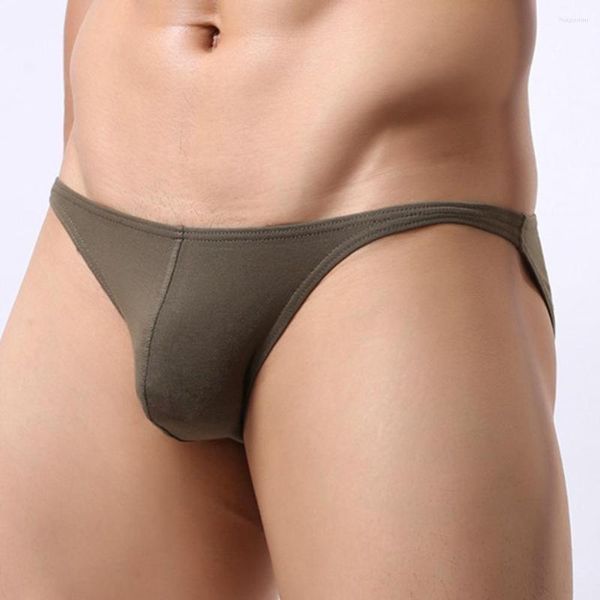 Mutande Uomo Slip sexy Vita bassa Pene Borsa grande Mutandine Biancheria intima rigonfia Cotone Comfort Lingerie Sollevamento fianchi