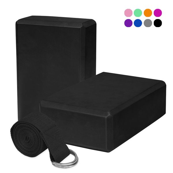 Blocos de yoga 3pcs fitness yoga bloco exercício pilates espuma tijolo conjunto alongamento treinamento de saúde esporte treino em casa ginásio equipamentos de musculação 230925