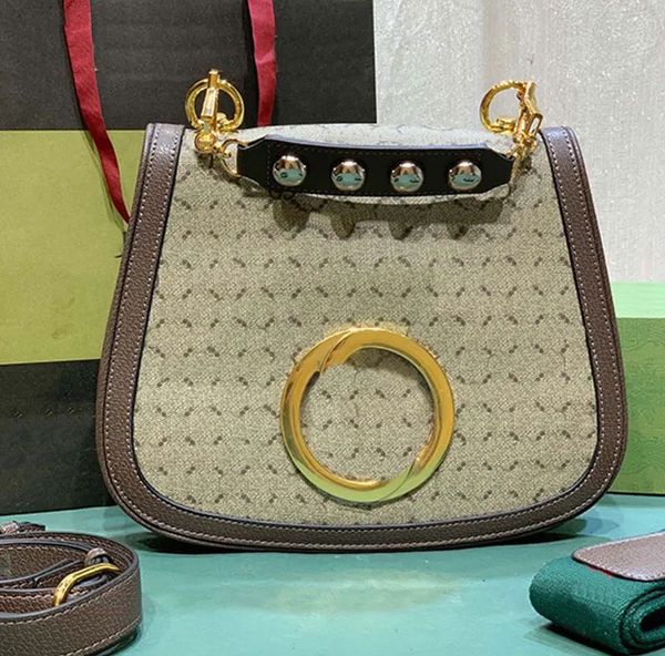 Borse alla moda Blondie Borse a tracolla di lusso Borse con patta foderate in pelle di design Manici con borchie Portafogli Pochette Borse a tracolla Portafogli con chiusura magnetica 5A