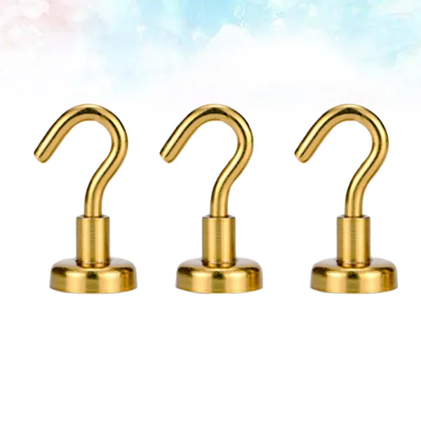 Ganchos 3 PCs Super-Frong NDFEB Hook Homenics Magnetic Wall Hanger Cup