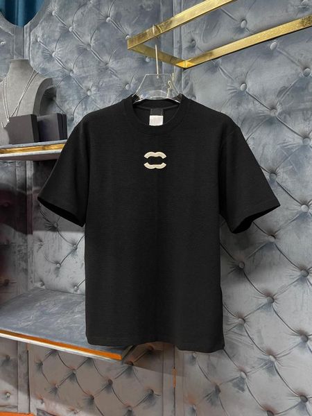 Erkek Tişörtleri 2023 Yaz Yuvarlak Boyun Kısa Kollu T-Shirt Unisex Moda Çok Çok Nefes Alabilir İnce Ekose Siyah Beyaz Yüksek Kaliteli Üst