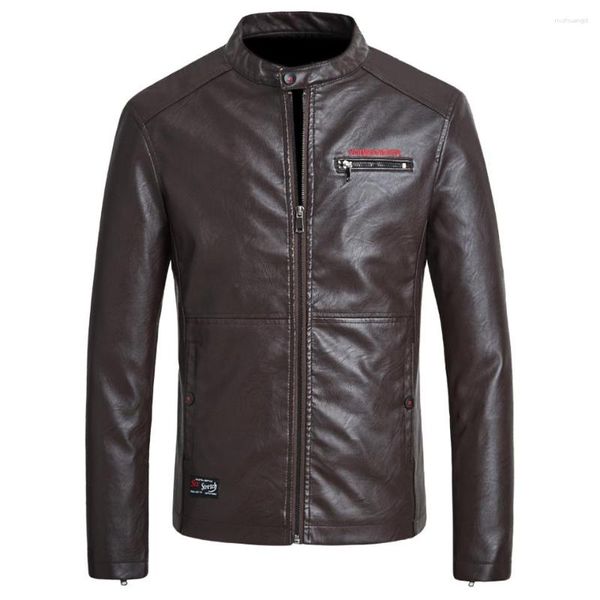 Männer Pelz Männer Nizza Frühling Casual Motorrad Pilot Leder Jacken Mantel Herbst Mode Stehen Kragen Faux Jacke Mäntel