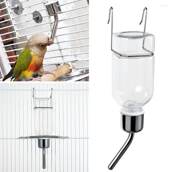Otros suministros para pájaros Alimentadores automáticos portátiles Dispensador de agua Botellas colgantes para animales pequeños Gato Bebiendo Alimentación Pet