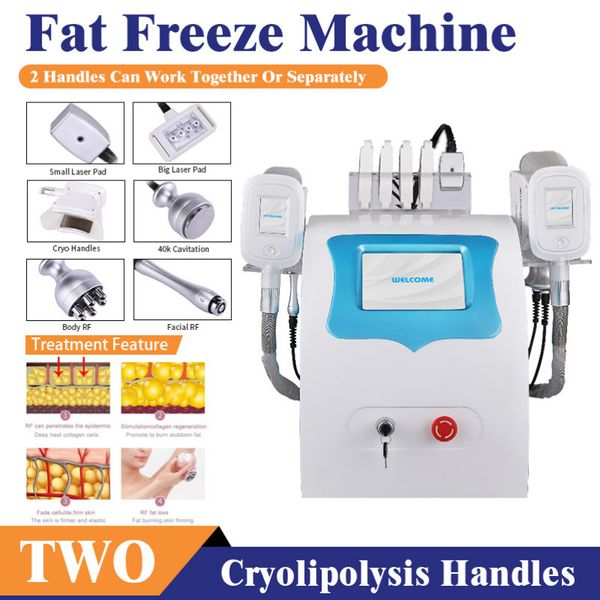 Macchina dimagrante Nuove idee di prodotto 2023 2 Cryo 2 Rf1 Cavitazione 4 Cuscinetti laser Congelamento dei grassi Lipolisi corporea Cryolipoly Cool Body Sculpting