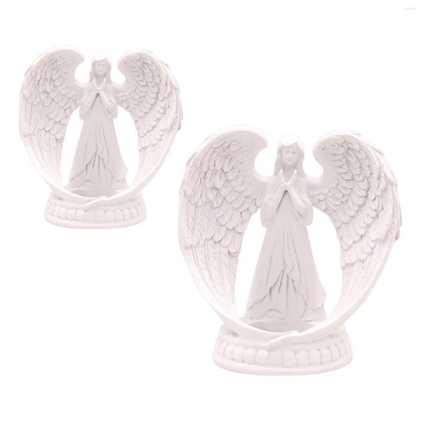 Portacandele Portacandele Votive Angel Figurine Centrotavola da tavolo per la decorazione della festa di compleanno di anniversario