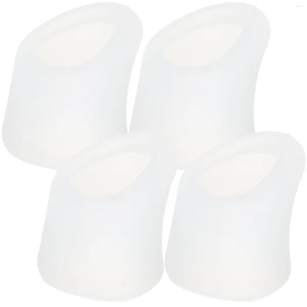 Set di stoviglie 4 pezzi getti per vasca protezione per beccuccio per teiera copertura decorativa protezioni per bollitore in silicone coperture protettive in gel di silice bianco