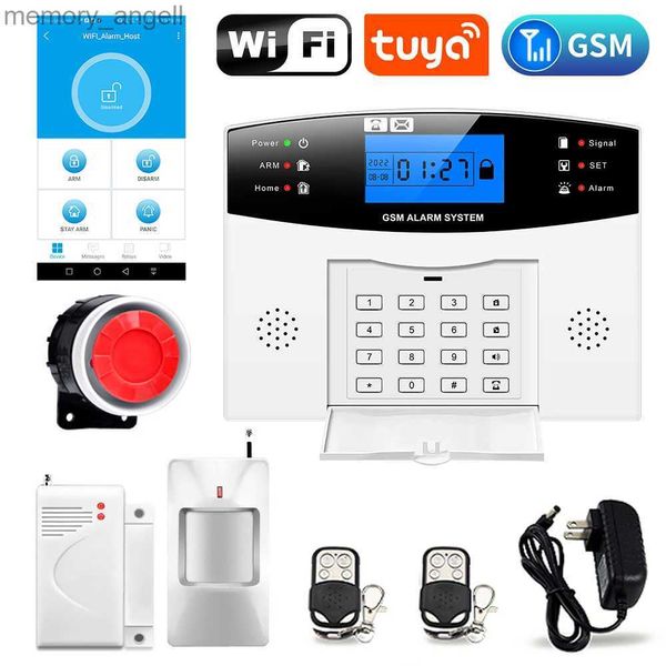 Sistemi di allarme Tuya APP Pannello di allarme di controllo remoto Multilingue commutabile Lingue Sicurezza domestica wireless WIFI GSM GPRS Sistema di allarme YQ230926