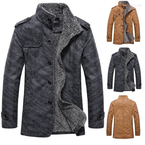 Giacca e cappotto da uomo invernali in pelliccia da uomo in pelle di alta qualità Smart Casual Plus velluto Jaqueta De Couro Masculina