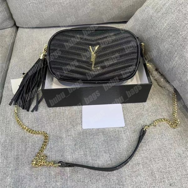 Borsa per fotocamera Y Borse a tracolla Designer Uomo Donna Catene con patta Borse Nappe Lou Crossbody S Borsa Donna Borsa in argento dorato Borsa a tracolla morbida