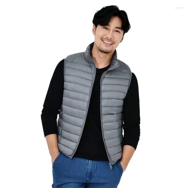 Gilet da uomo Gilet da uomo Giubbotto caldo senza maniche Cappotto invernale con cerniera Autunno Colletto alla coreana Gilet casual Abbigliamento di marca Taglie forti 5XL