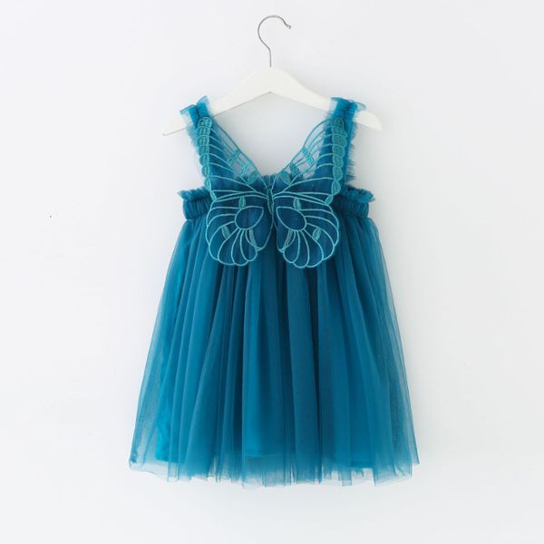 Vestidos da menina verão 3d anjo asas fada princesa tule vestido de aniversário vestido para bebê menina roupas malha tutu vestidos criança festa traje 230925