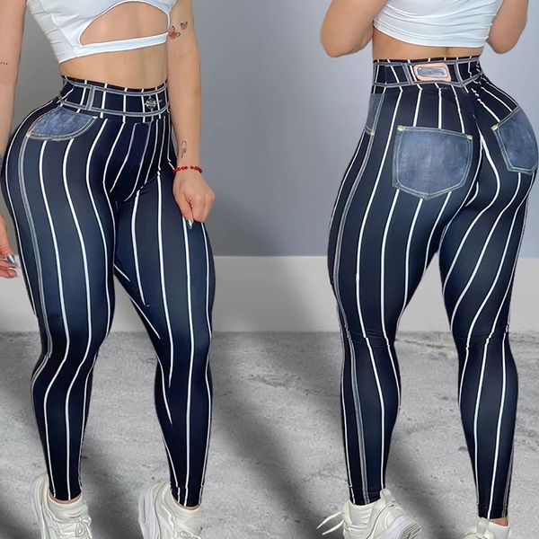 2023 venda quente linha impresso leggings feminino macio treino collants roupas de fitness calças yoga cintura alta ginásio wear