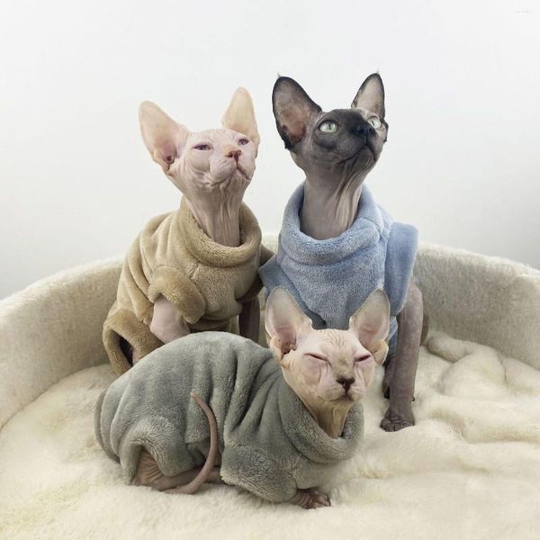 Hundebekleidung Haustierkleidung für Sphynx-Katze Mode Luxus Welpen Kätzchen Pullover Braun Leopardenmuster Weicher Mantel Winter Warme Pelz Hoodies