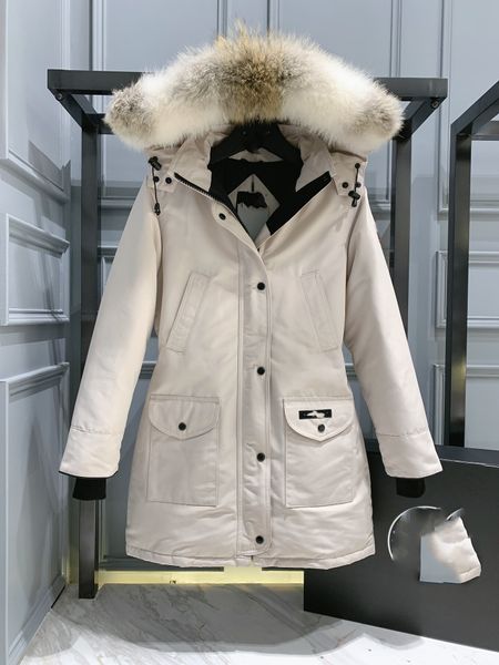 En kaliteli Dersigner Ceket Kanada Kazan Ceketleri Kadın ve Erkek Aşık Sevenler Ceketleri Sonbahar Kış Sıcak Stand Yakası Yürüyüş Canlı Yayın Paltosu