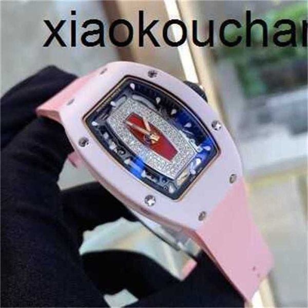 Milles Orologio automatico SuperClone KV Factory da donna RM07-01 Powder Red da donnaFibra di carbonio zaffiro Spedito da FedexR4YIZLGBZLGB