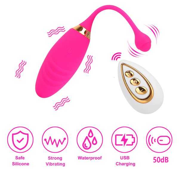 Vibrators USB Jump Egg For Women Wireless Remote Gspot Massage Dildo Masturbator Clit Vibrator Adult Se_voghion.com