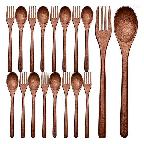 Set di 64 forchette in legno di cucchiai e utensili giapponesi riutilizzabili fatti a mano