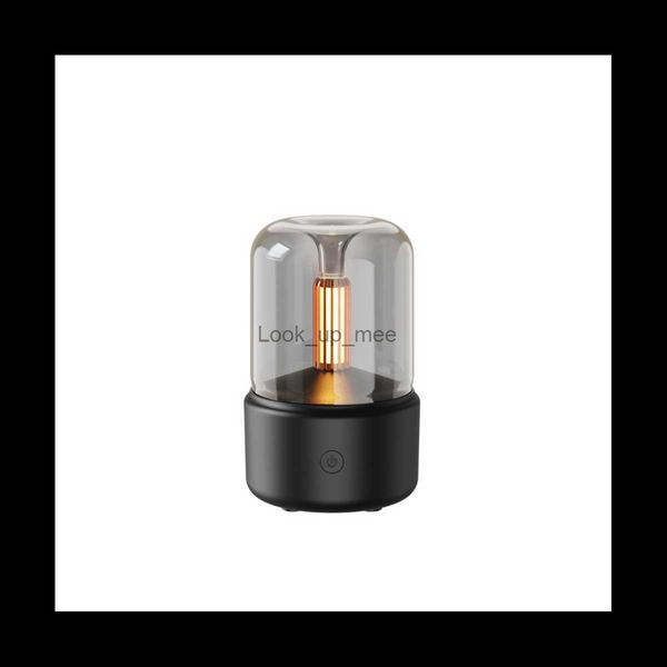 Umidificatori 120ML Diffusore di aromi a lume di candela USB Umidificatore domestico Nebulizzatore freddo Fogger Oli essenziali Luce notturna a LED B YQ230926
